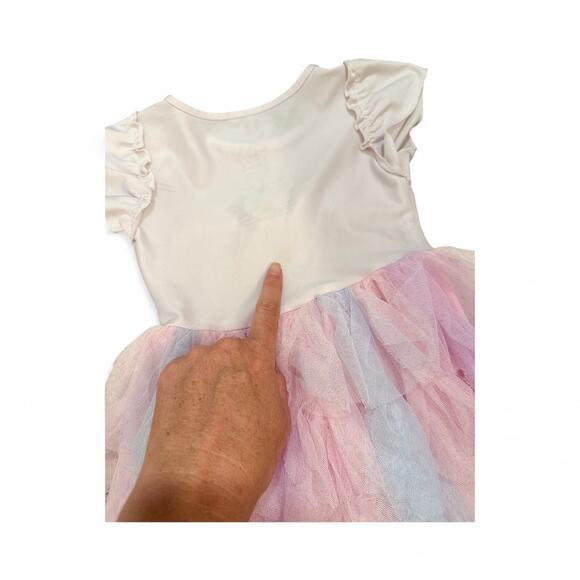 Afro Unicorn Girls Tulle Rainbow Dress 2T - Picture 3 of 4